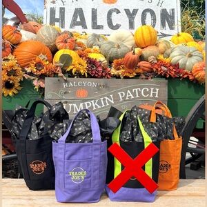 Trader Joe's Black Canvas Tote Bag